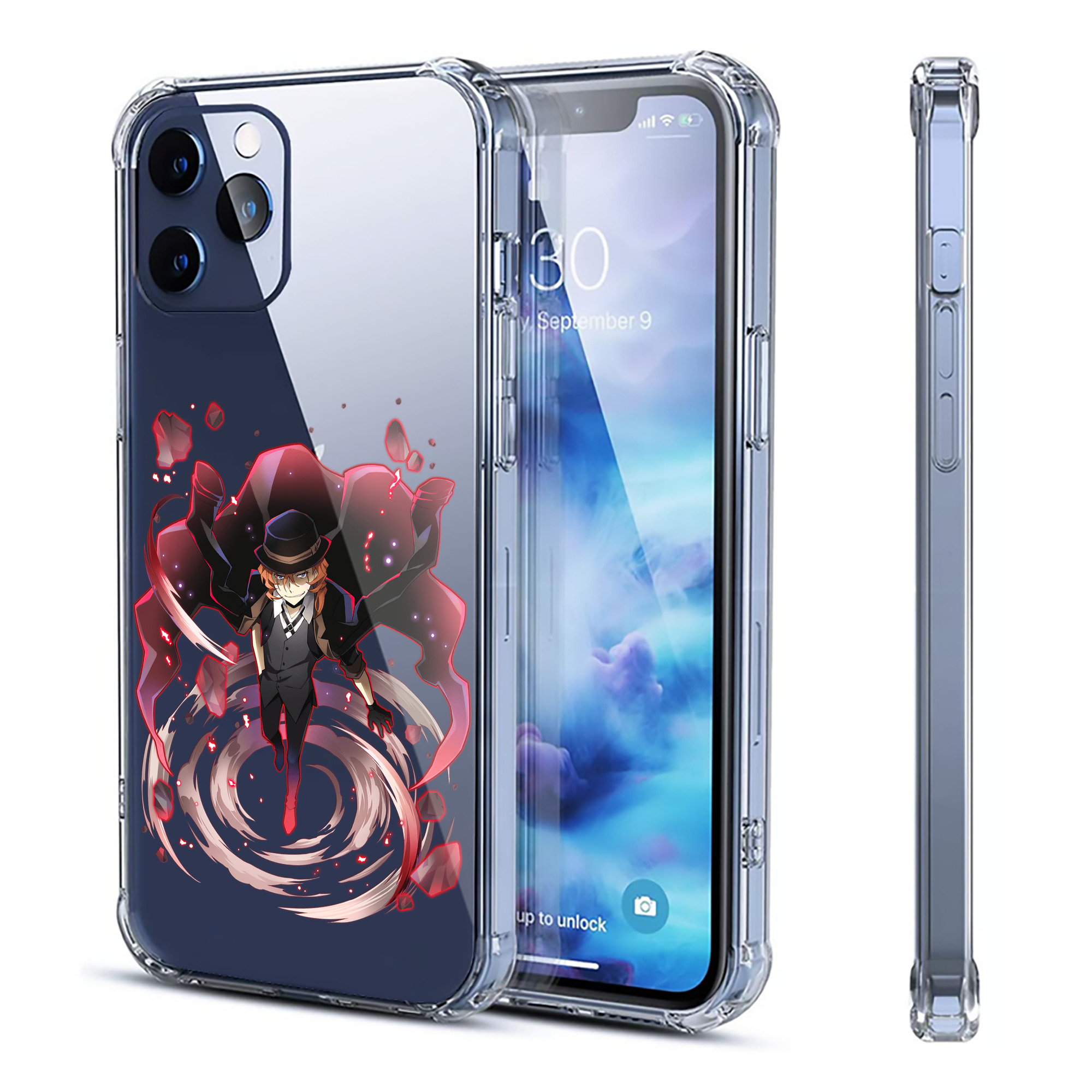 （画像用） 文豪ストレイドッグス Bungo Stray Dogs 【iPhone 12シリーズ対応】透明スマホケース（クリアソフトケース）
